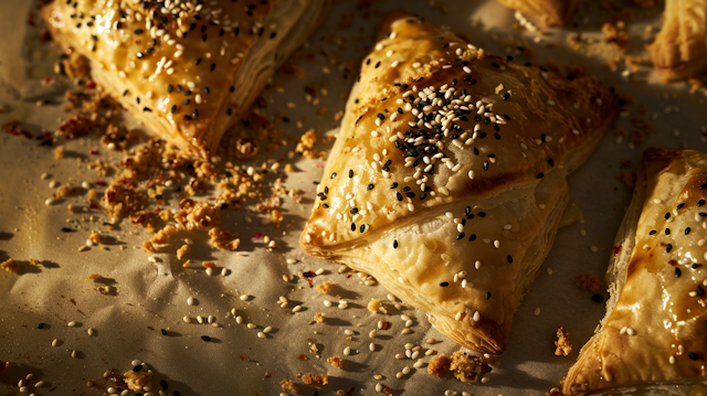 Freshly Baked Sesame Pastries