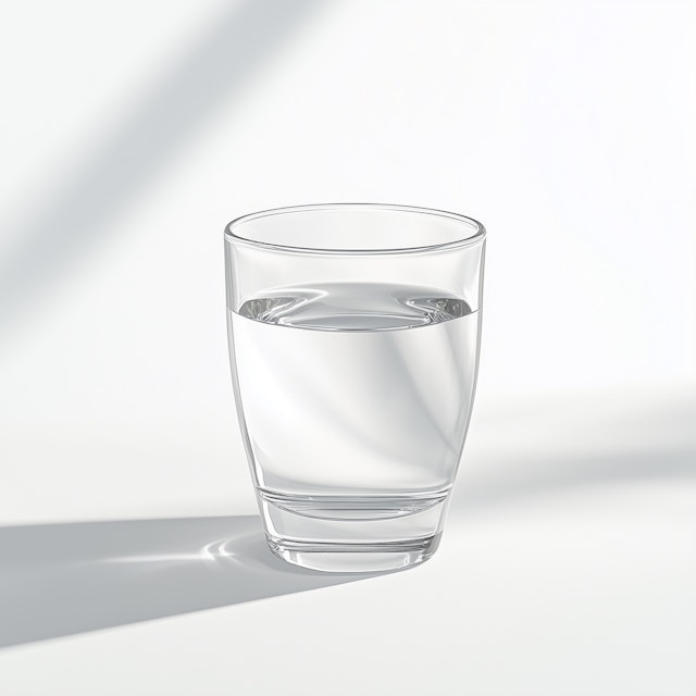 Minimalist Glass of Water