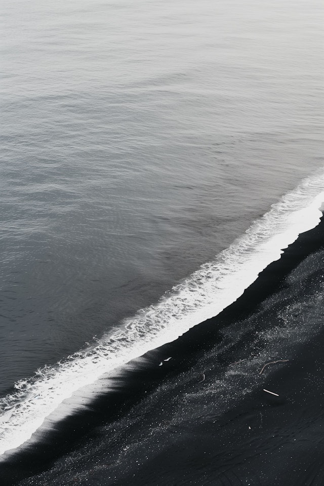 Serene Black Sand Beach