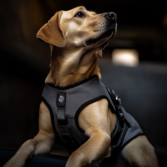 Labrador Retriever in Harness