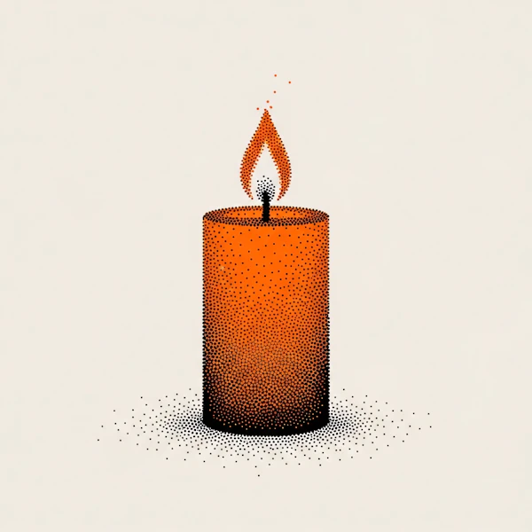 Dot Art Candle