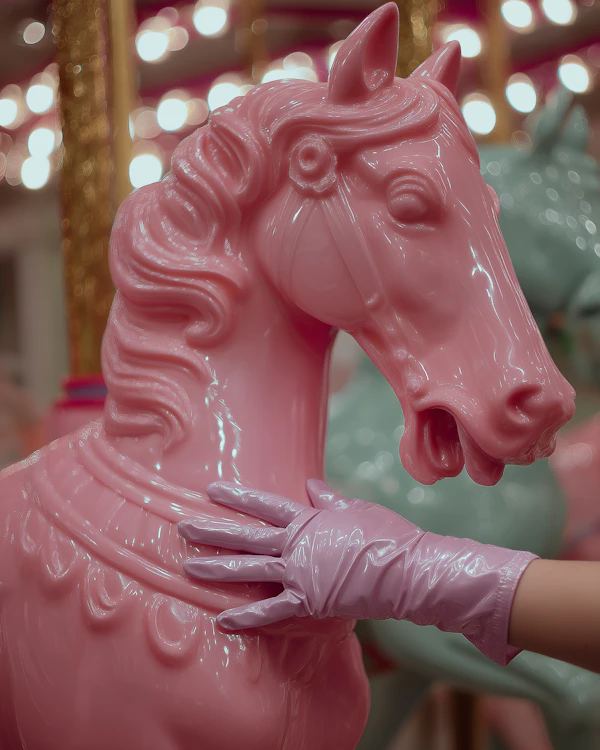 Glossy Carousel Horse