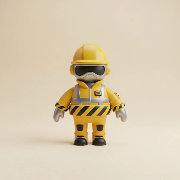 3D Construction Worker