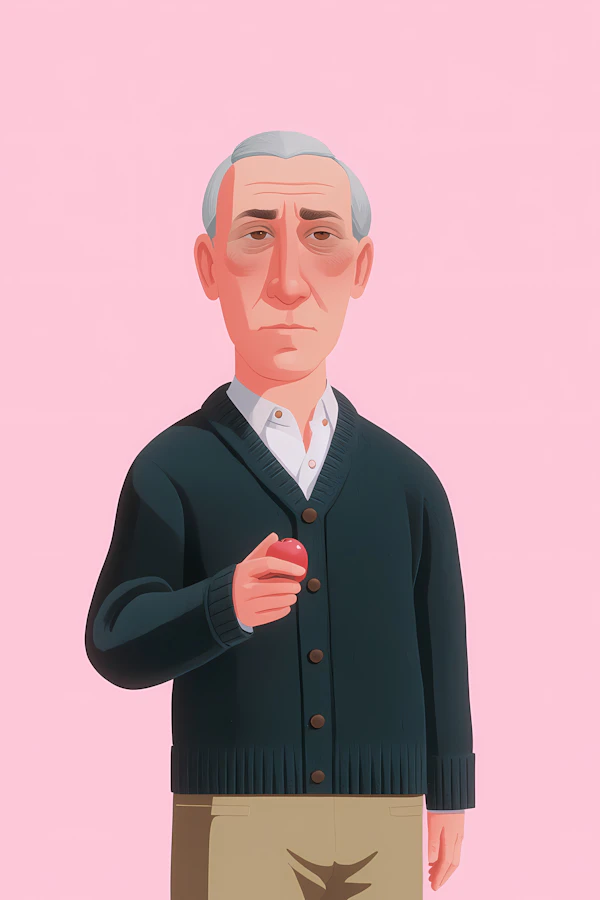 Elderly Man Illustration