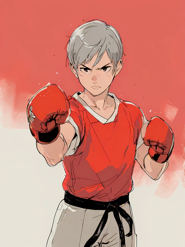 Determined Boxer