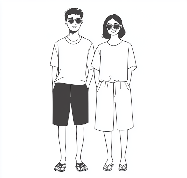 Minimalist Couple Illustration