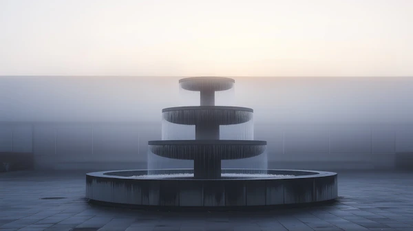 Serene Fountain Courtyard