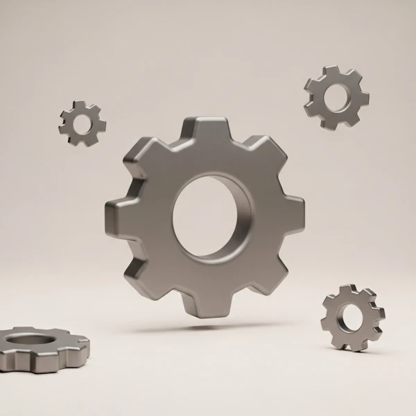 Floating Metallic Gears