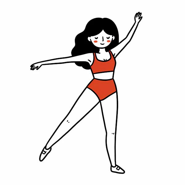 Dynamic Woman Illustration