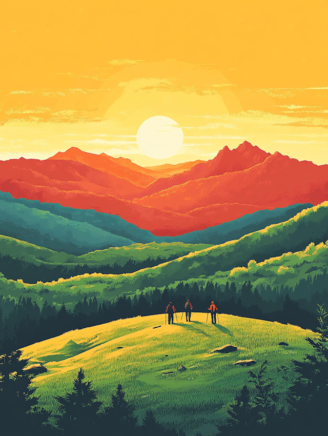 Sunset Hikers