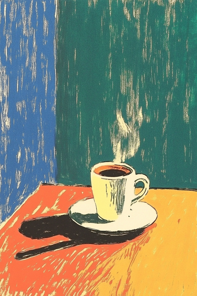 Steaming Coffee Art