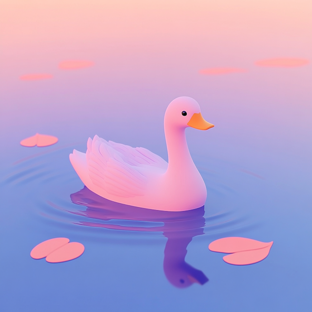 Serene Pink Rubber Duck