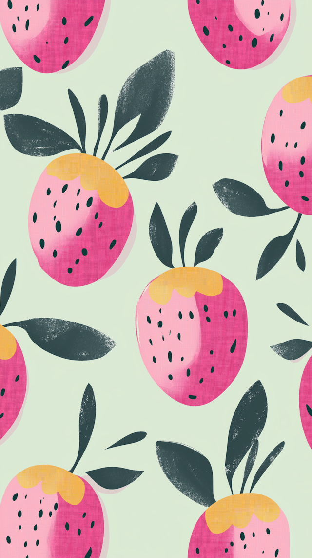 Stylized Strawberries Pattern