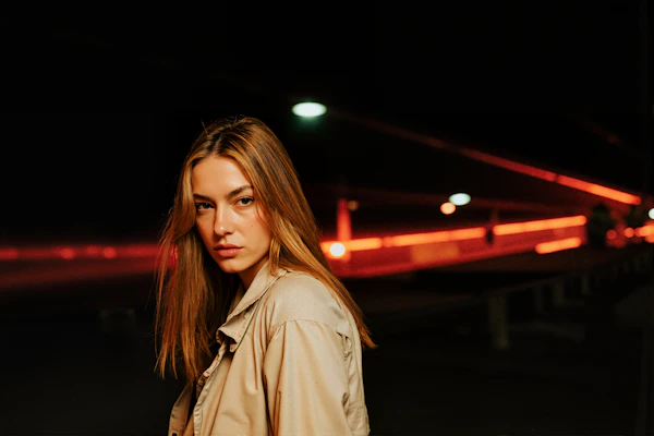 Moody Neon Portrait