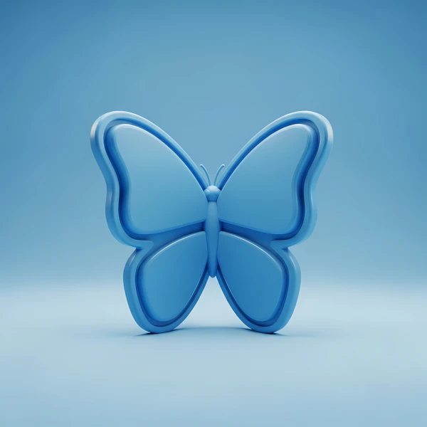 Blue Butterfly Render