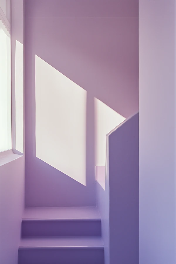 Minimalist Lavender Staircase