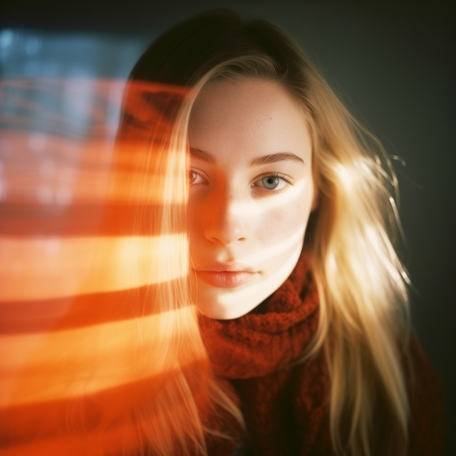 Portrait of a Young Woman with Blonde Hair