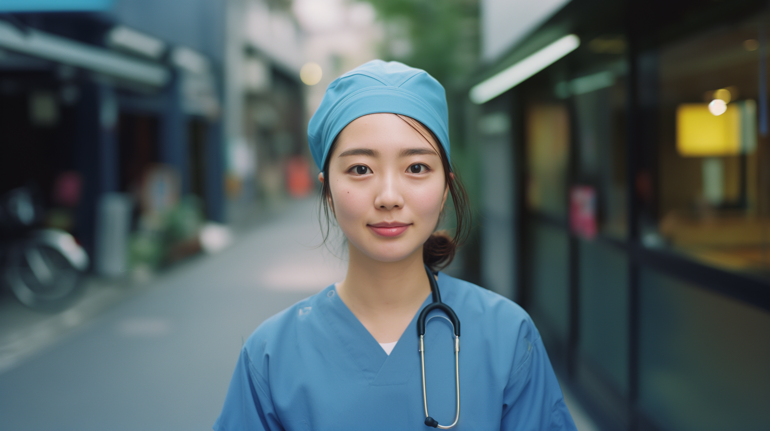 Confident Healthcare Professional in Urban Setting