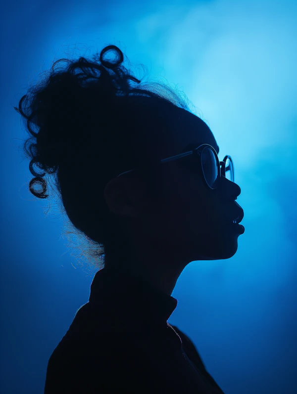 Contemplative Silhouette Portrait