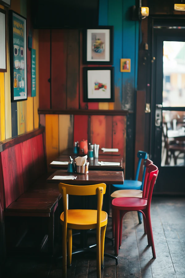 Cozy Colorful Café Interior