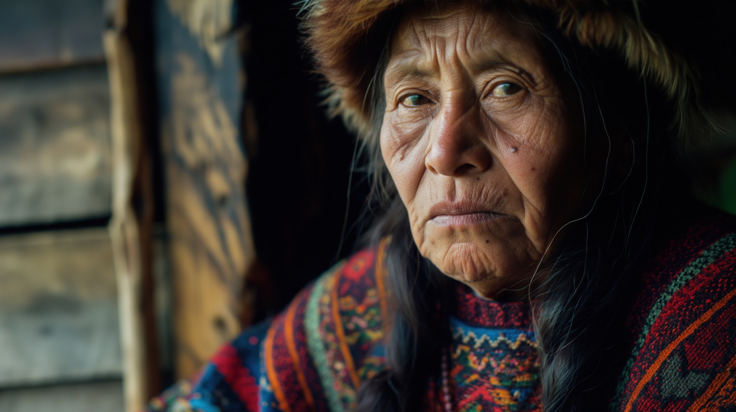 Elderly Woman in Traditional Attire