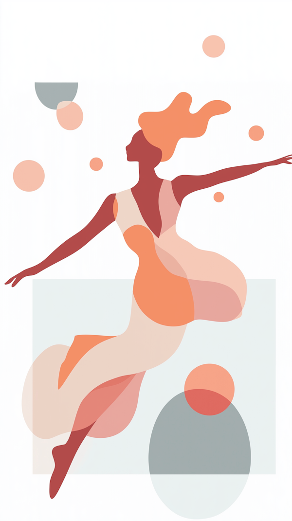 Abstract Dancing Woman Illustration