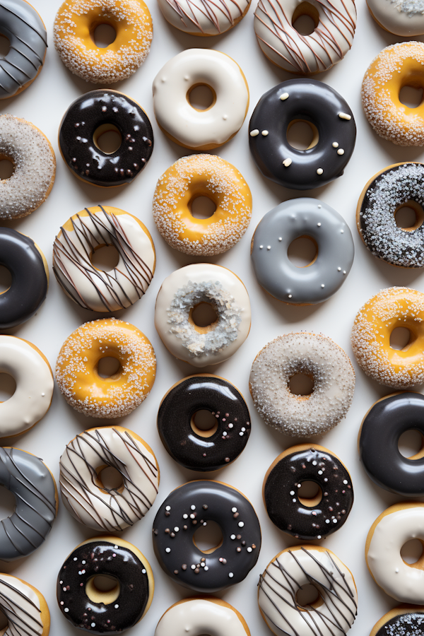 Assorted Artisanal Donut Display