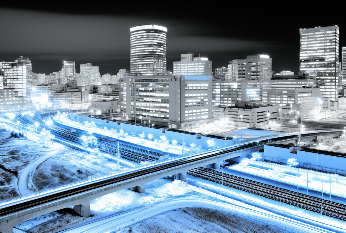 Inverted Nocturne: The Ultraviolet Pulse of the Urban Dream Photo on Lummi
