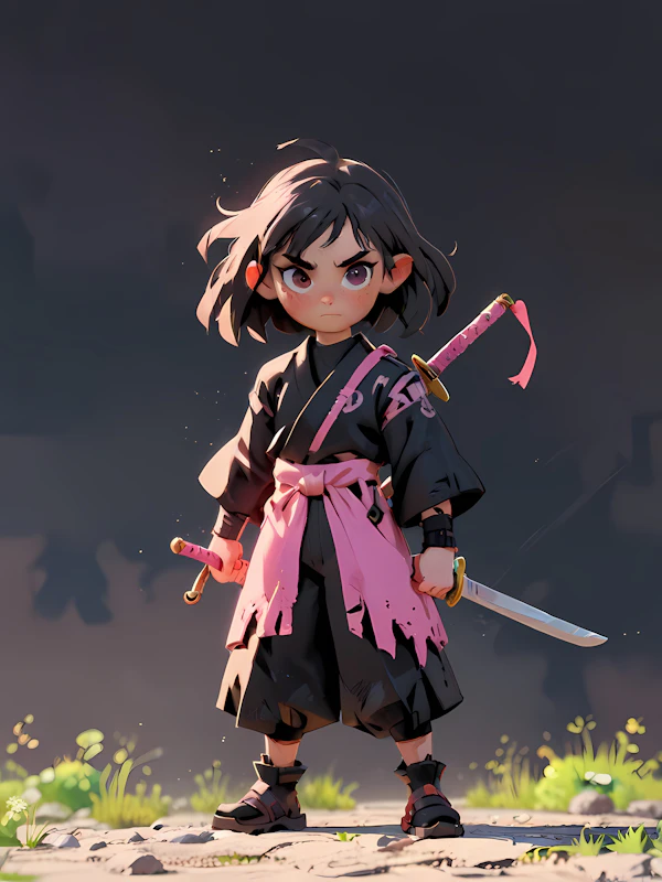 Young Warrior Illustration