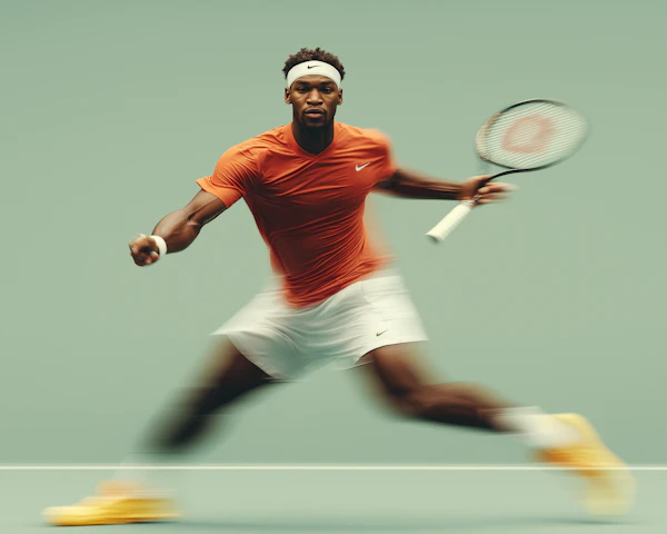 Tennis Player in Action