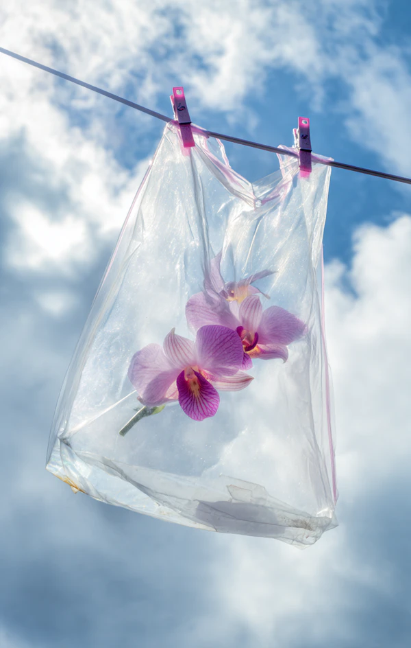 Orchids on Clothesline
