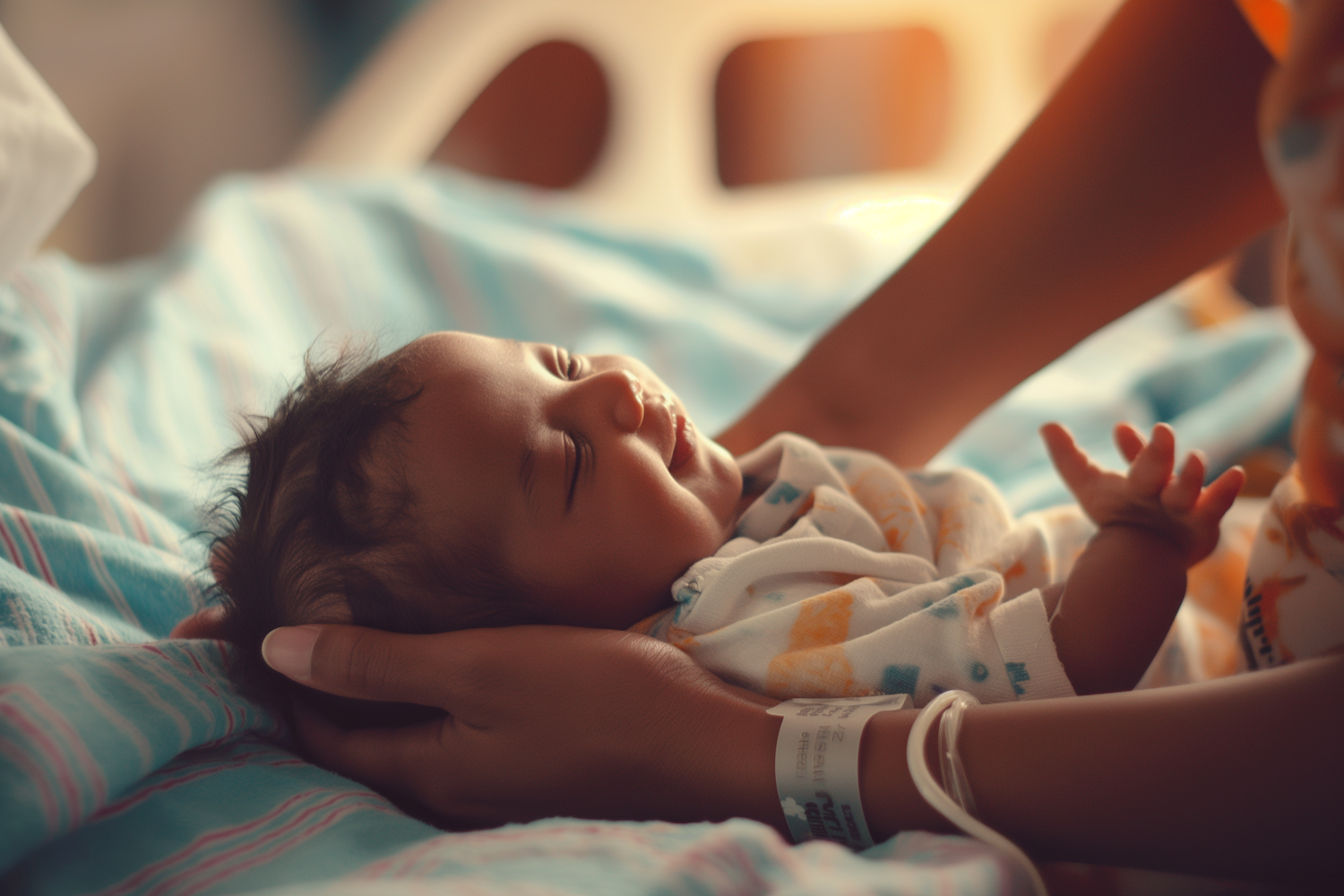 Newborn Baby in Maternity Ward