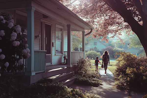 Morning Walk by the American Porch