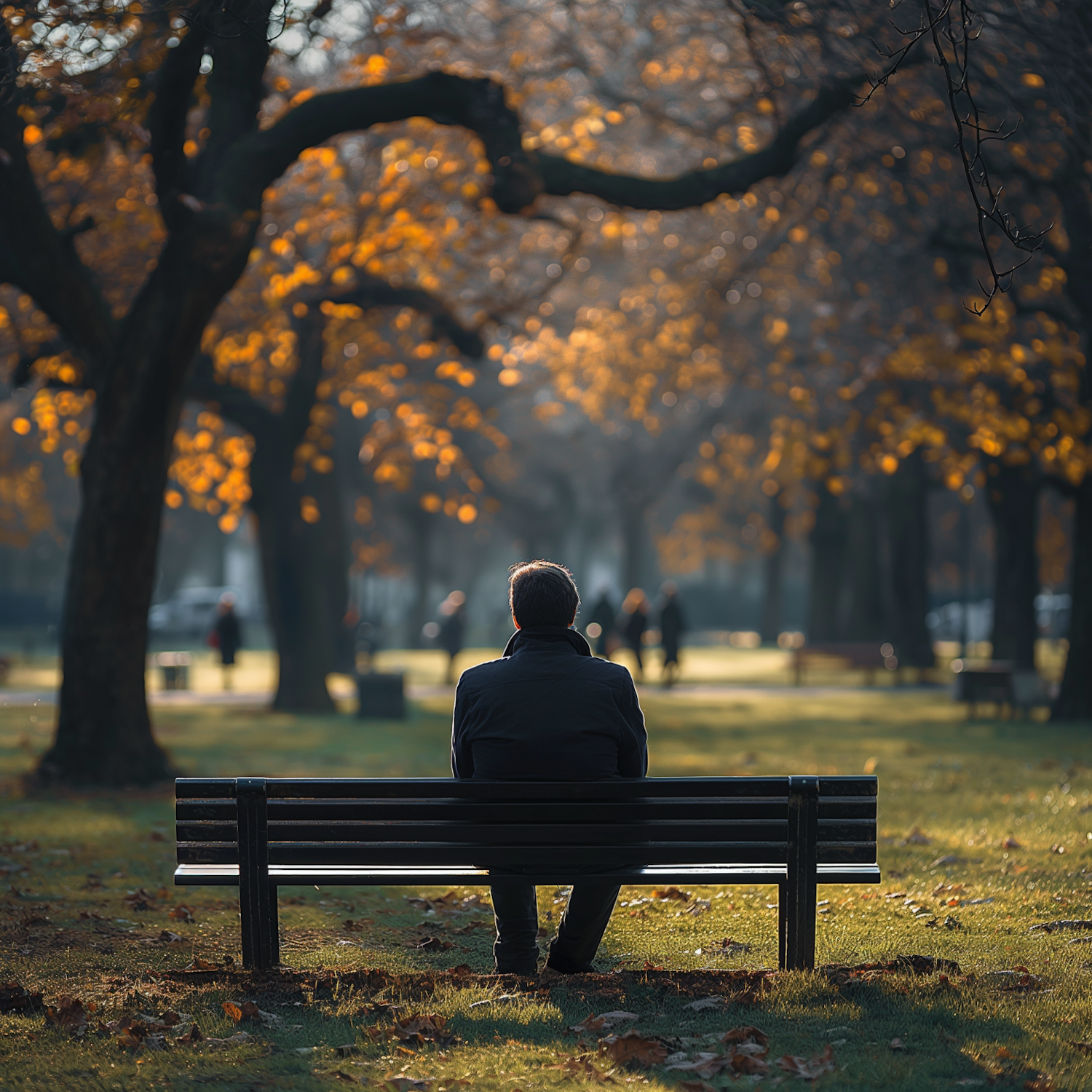 Contemplative Autumn Solitude