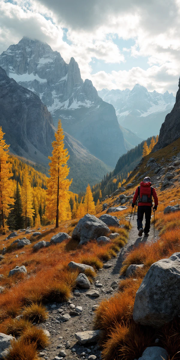 Autumn Mountain Hiker
