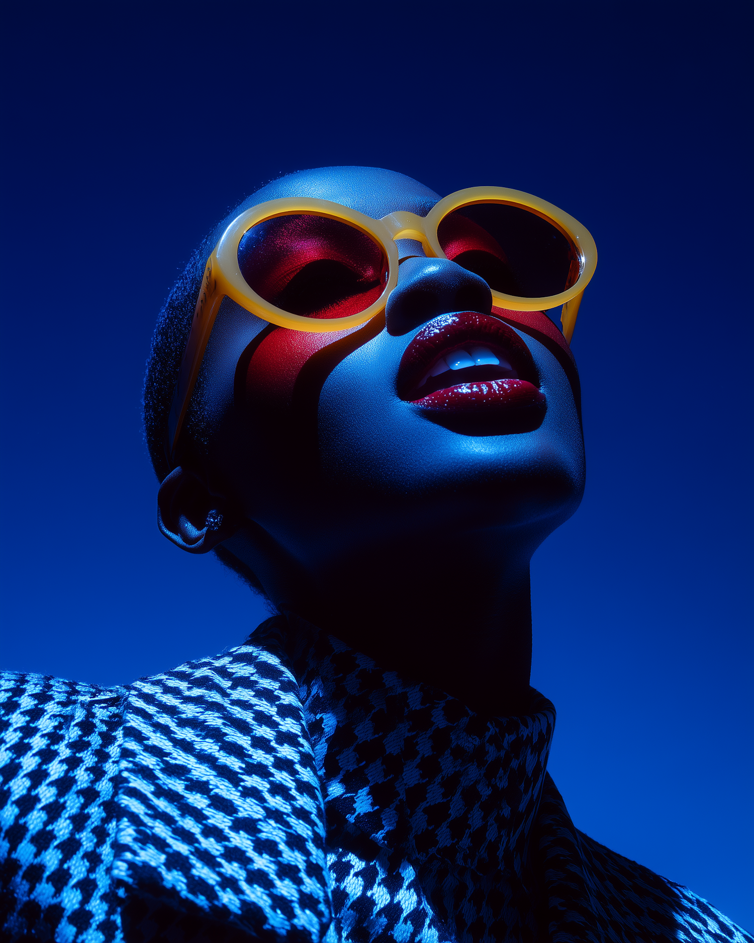 Bold Portrait in Blue