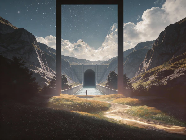 Surreal Mountain Frame