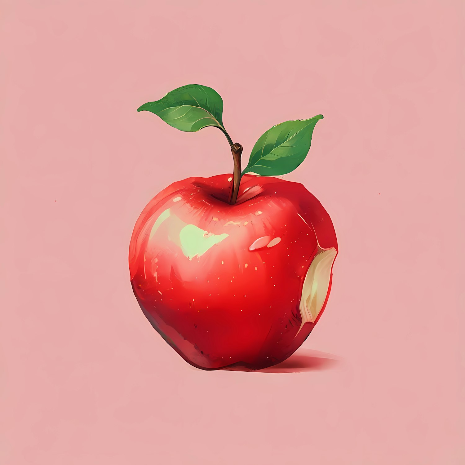 Vibrant Red Apple