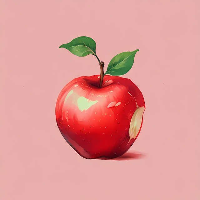 Vibrant Red Apple