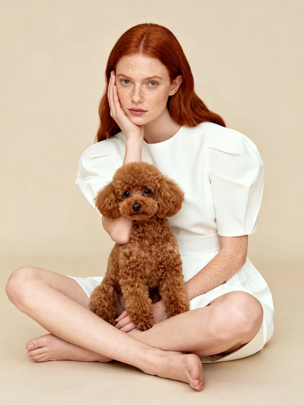 Woman with Poodle