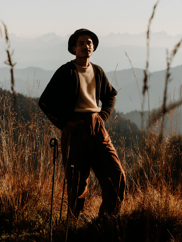 Person Hiking in Nature