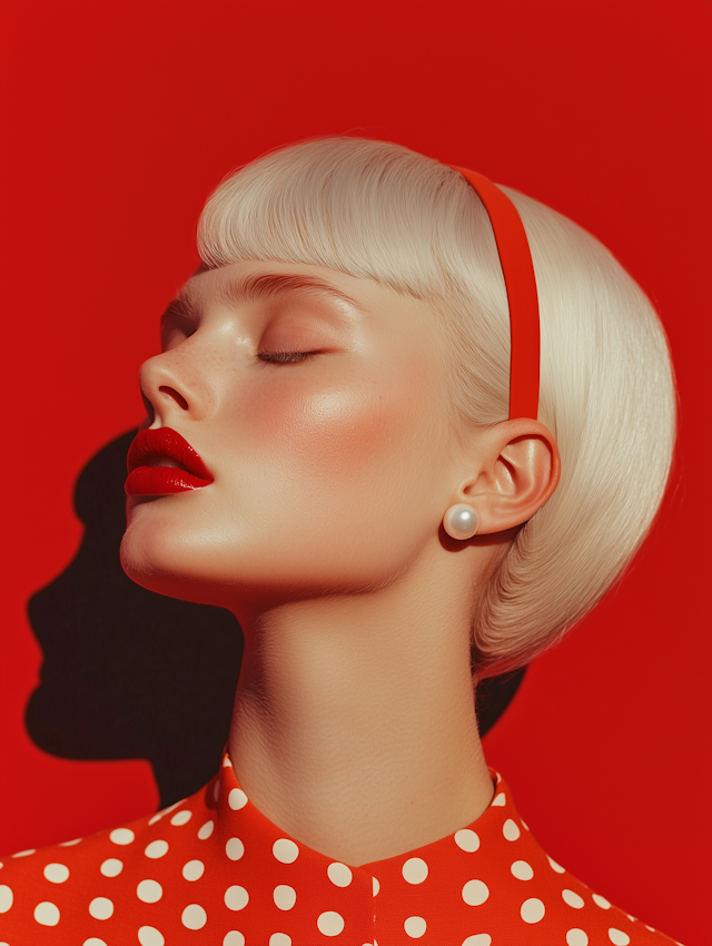 Striking Portrait with Red Accents