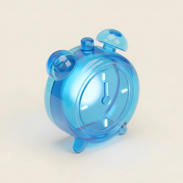 Translucent Blue Clock