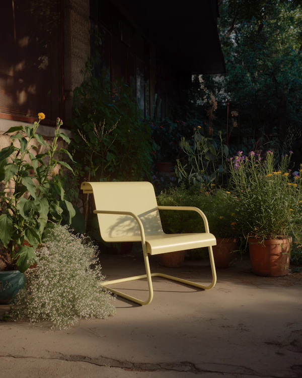 Modern Chair in Garden