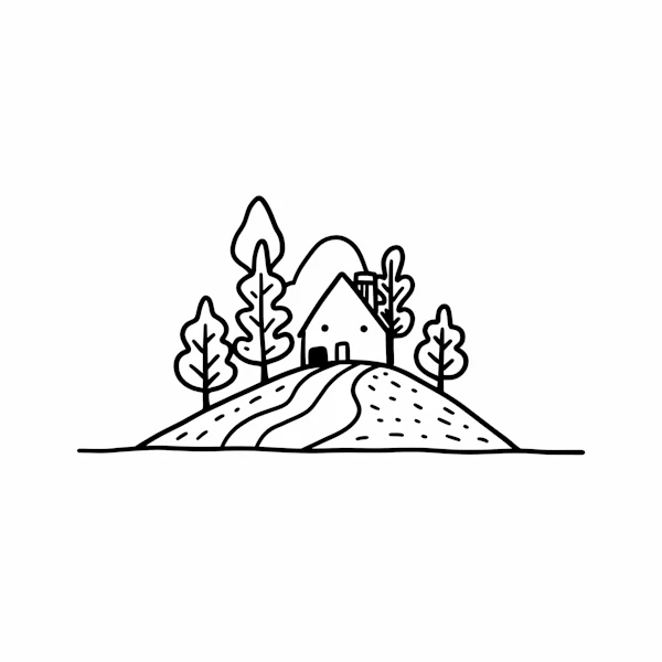 Minimalist House Drawing