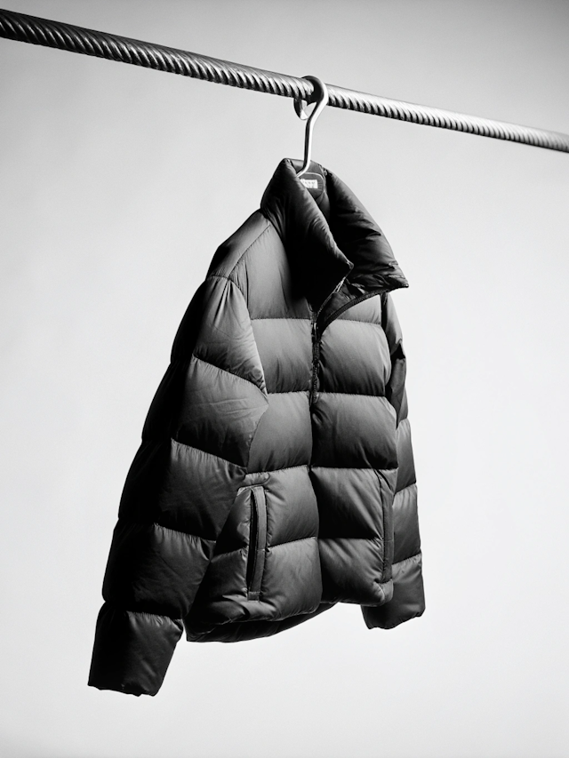 Black Puffer Jacket Display