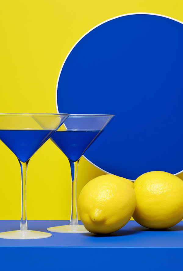 Blue Martini Bliss with Zesty Lemons