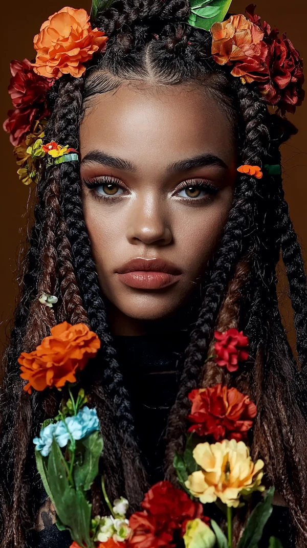 Floral Braided Portrait