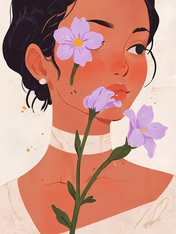 Serene Floral Portrait