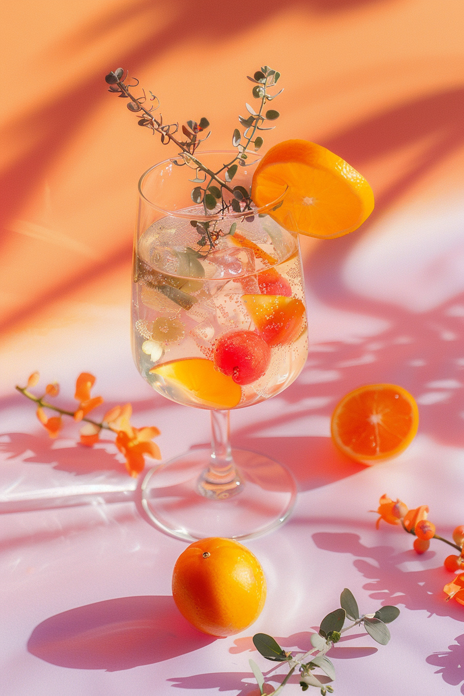 Summery Fruit Garnished Drink